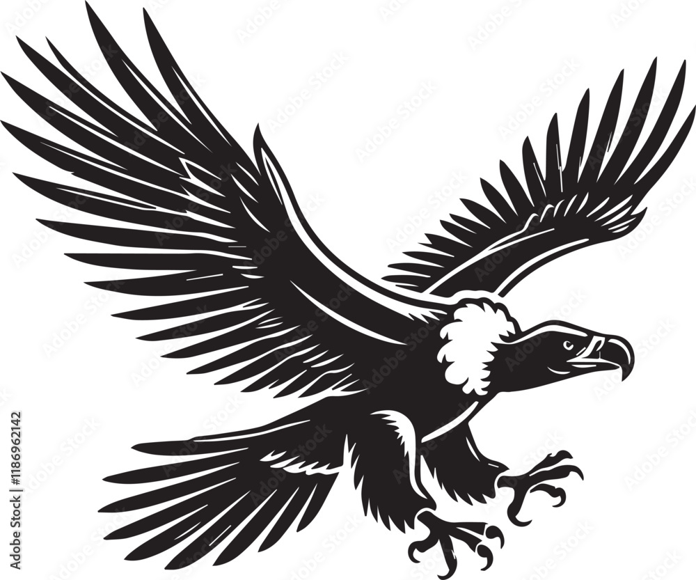 Obraz premium Condor bird vector silhouette image