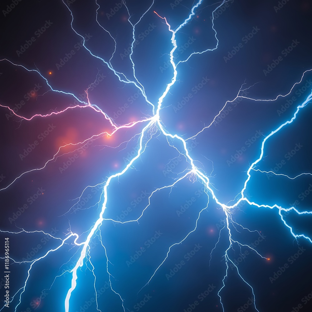 Abstract blue lightning strike on dark background. Abstract blue lightning strike on dark background.