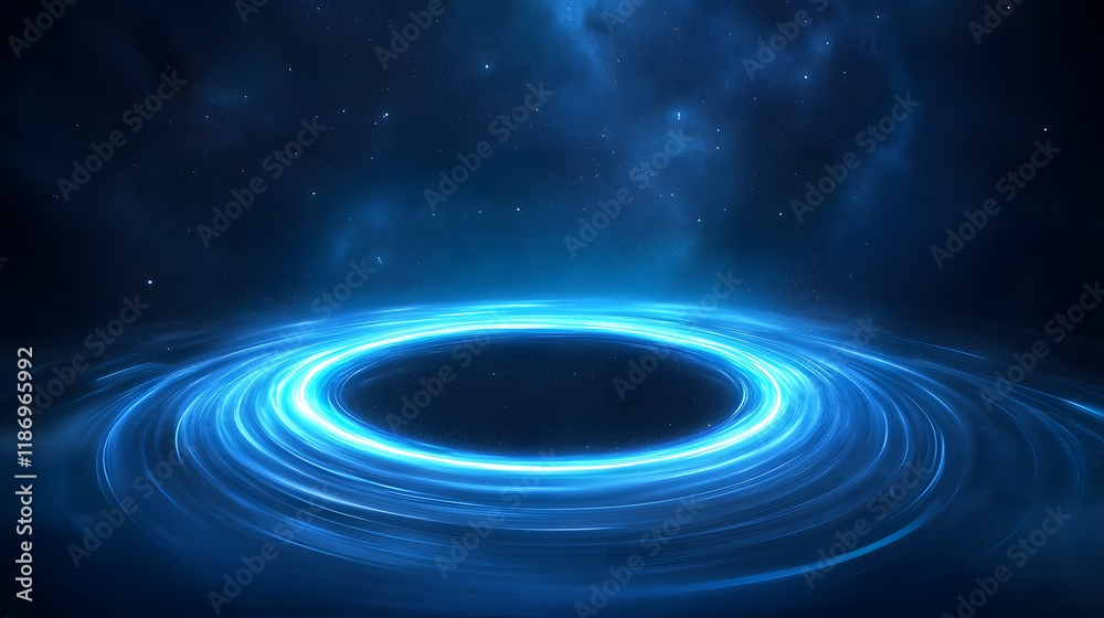 Celestial Vortex: Abstract cosmic swirl with glowing blue nebula and ring. Futuristic, mystical energy. Perfect for science fiction, fantasy, or technology themes. Celestial Vortex: Abstract cosmic swirl with glowing blue nebula and ring. Futuristic, mystical energy. Perfect for science fiction, fantasy, or technology themes.