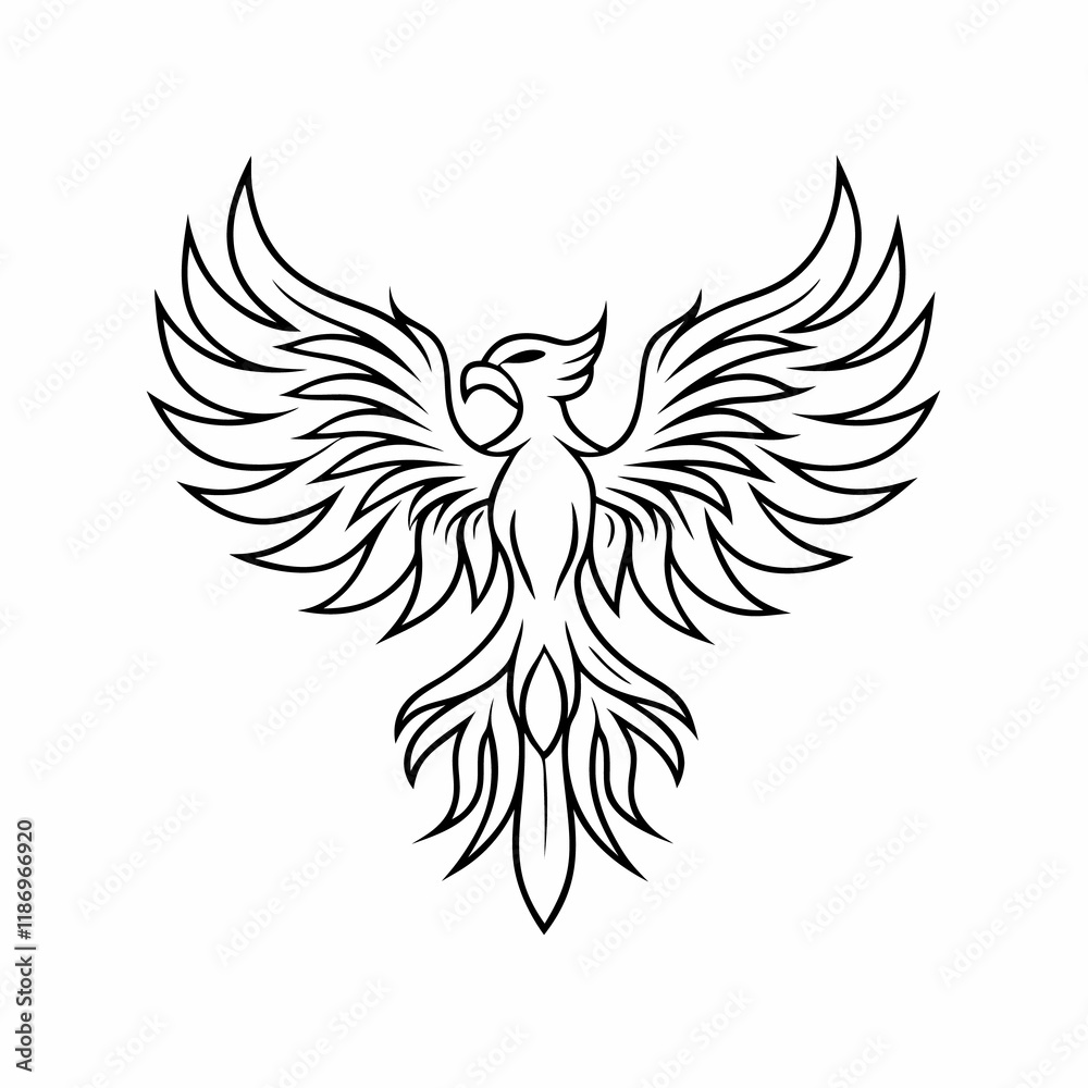 Obraz premium eagle tattoo design with white background