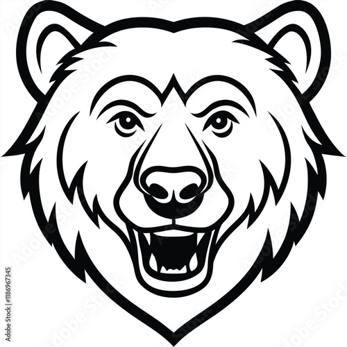 Tiger head mascot vector with white background