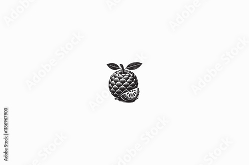 Custard Apple vector silhouette image made by adobe illustrator..eps