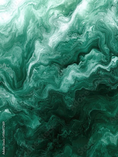 Green and White Marble Close Up