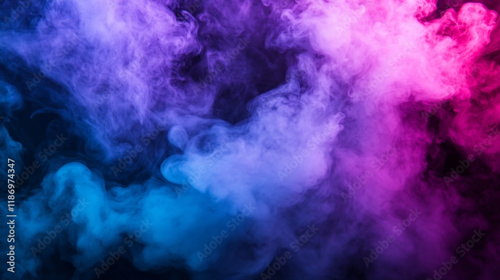 Abstract colorful smoke swirls on black background. Abstract colorful smoke swirls on black background.