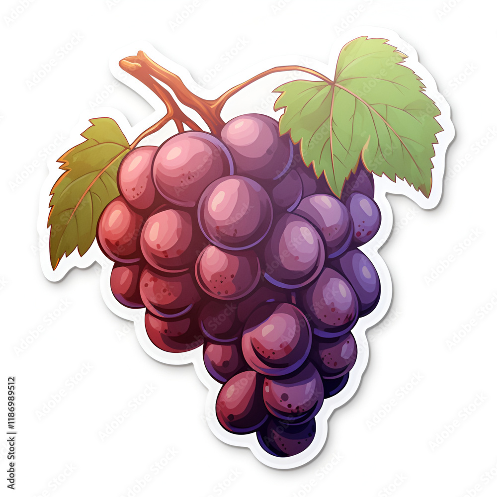 Fototapeta premium Grapes fruit sticker 