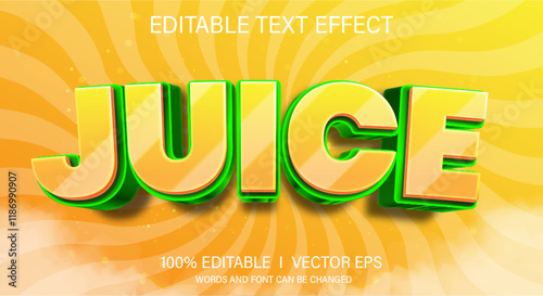  juice vector text effect with modern style design