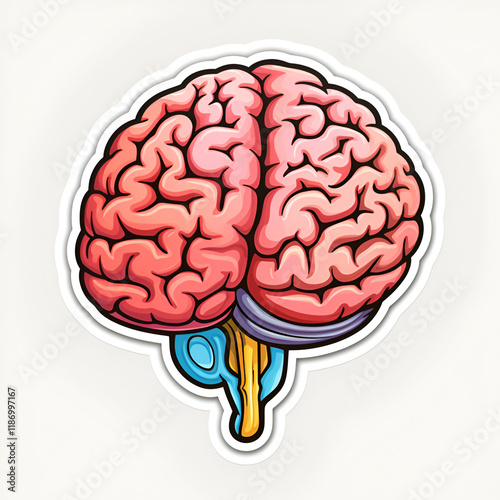 Human brain sticker