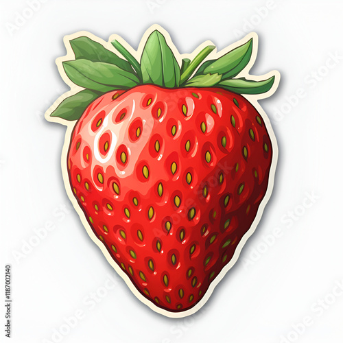 Strawberry fruit sticker