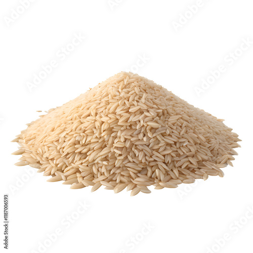 pile of rice isolated
