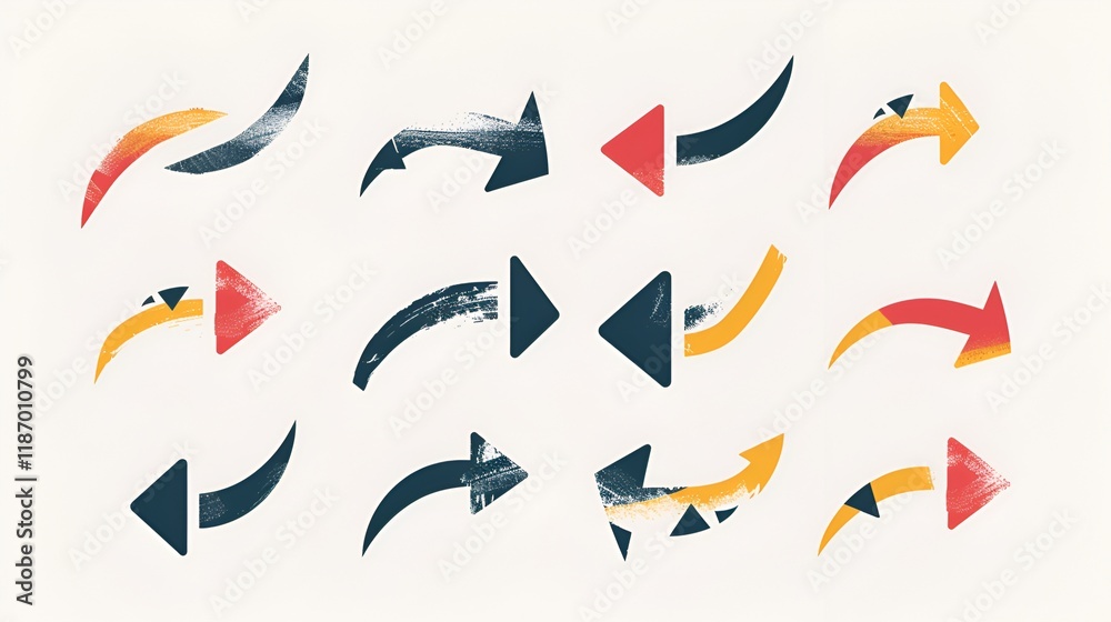 Fototapeta premium arrow vector icon set collection diffrent arrow signs