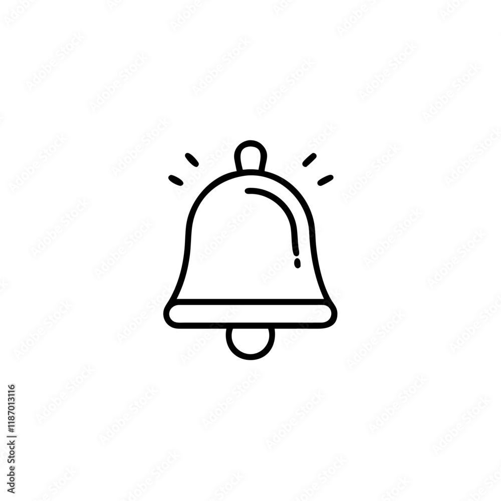 school bell icon isolated on transparent background
