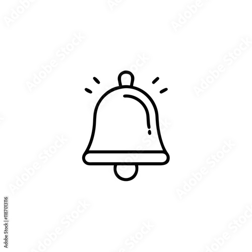 school bell icon isolated on transparent background
