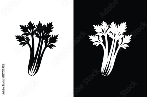 Celery icon vector on White Background ,Vector Art Illustration on white background.