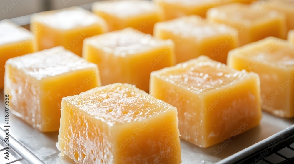 Freshly Made Rustic Yellow Soap Bars
