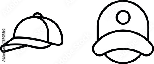 "Stylish Cap Icon Representing Fashion, Headwear, and Casual Attire"