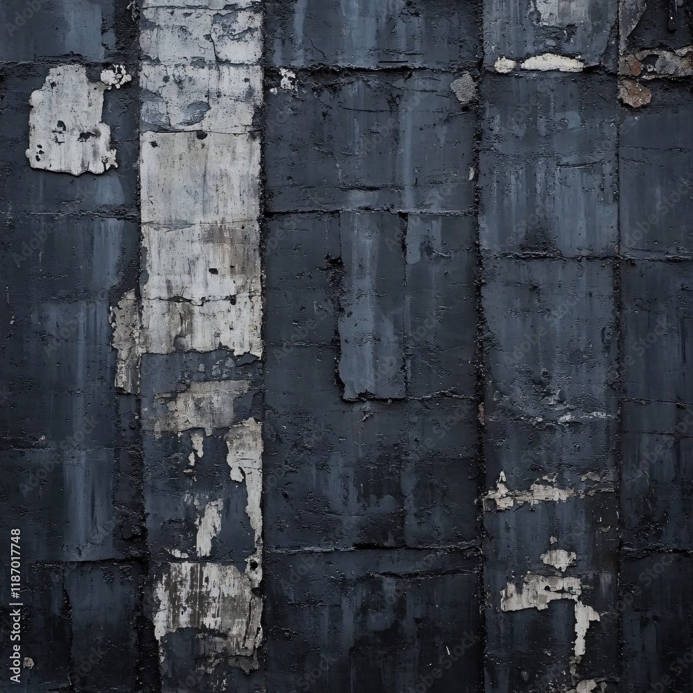 Obraz premium Dark Gray Weathered Wall Texture Abstract Background Urban Decay Grunge Industrial