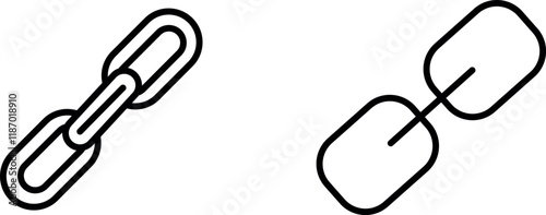 "Strong Chain Icon Representing Connection, Strength, and Security Links"