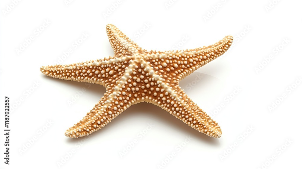 Starfish on white background; ocean life, beach souvenir. Starfish on white background; ocean life, beach souvenir.