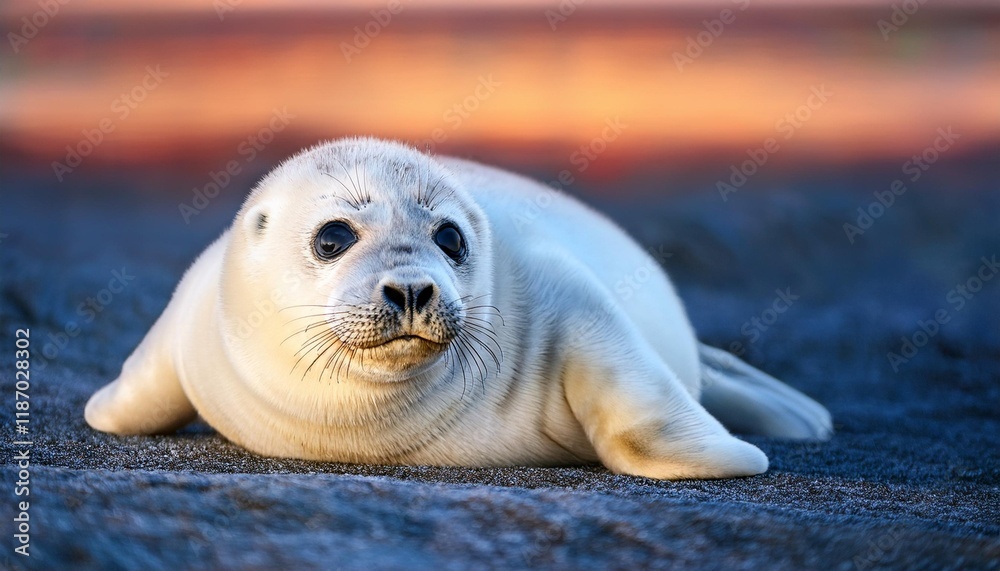 Naklejka premium The sea lion on the rocks