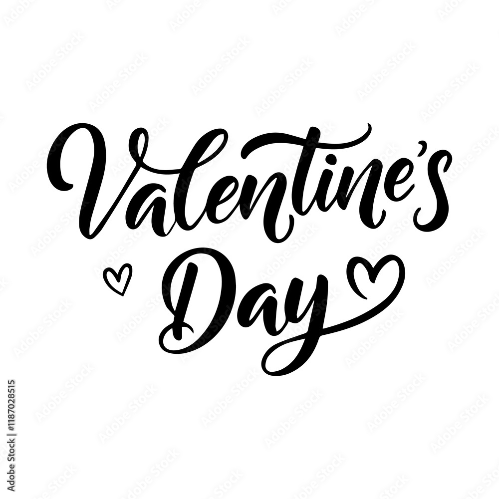Fototapeta premium Shadow Hearts Typography for Valentine’s