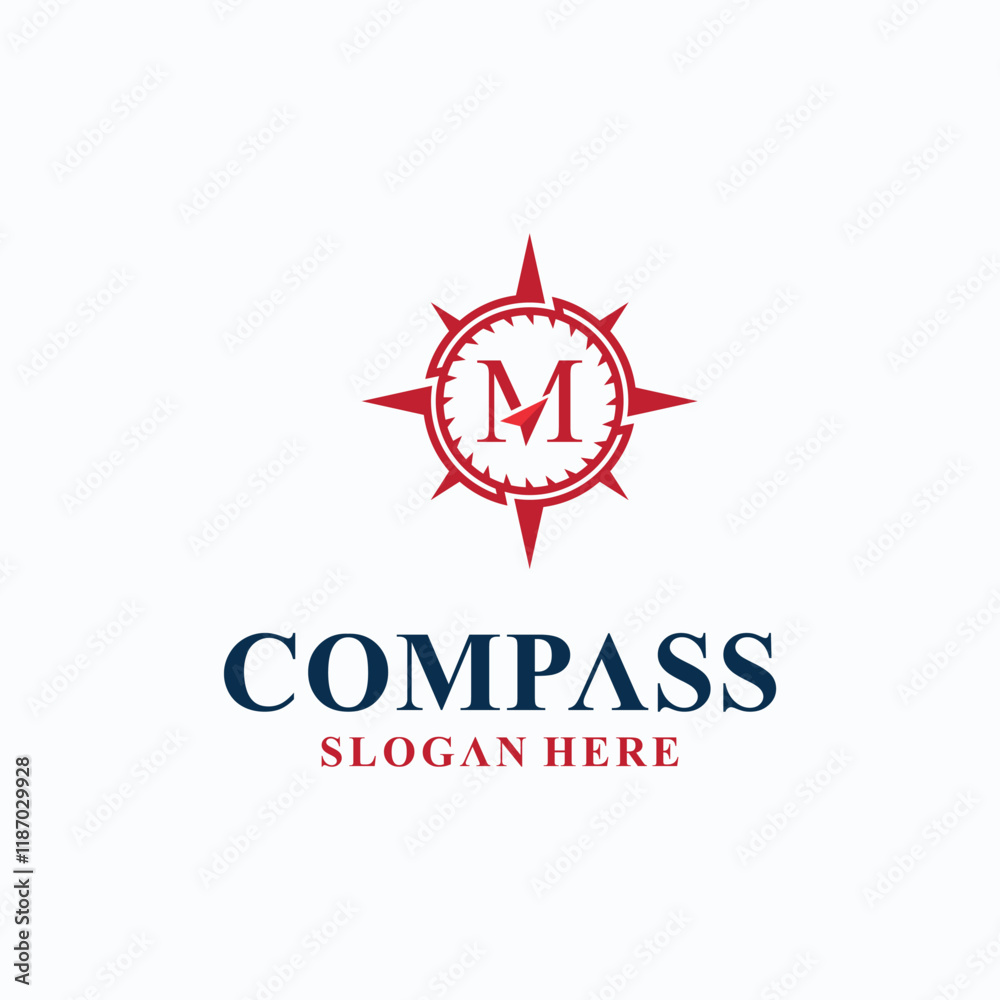 Compass vector logo collection, compass direction logo with elegant style, modern compass logo.