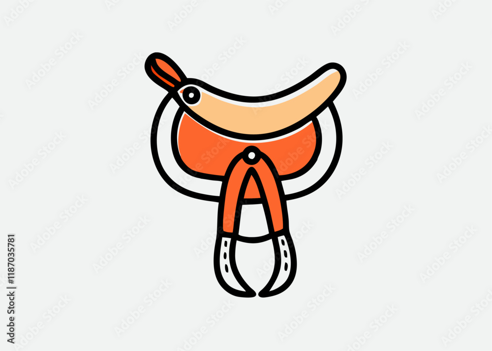 saddle hand drawn sketch in doodle style. Horse saddle is isolated on a white background. saddle hand drawn sketch in doodle style. Horse saddle is isolated on a white background.