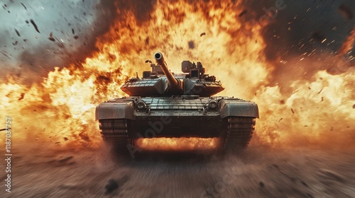 Tank facing massive explosion