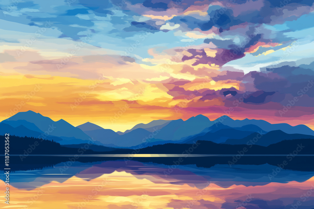 Beautiful landscape of pastel sky background Beautiful landscape of pastel sky background