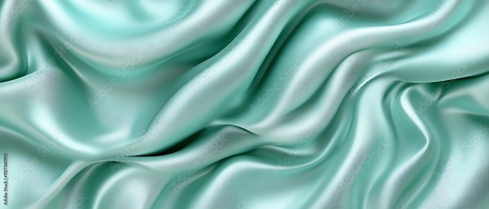 Teal silk fabric texture. Teal silk fabric texture.