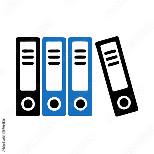 Office file organization icon with binders