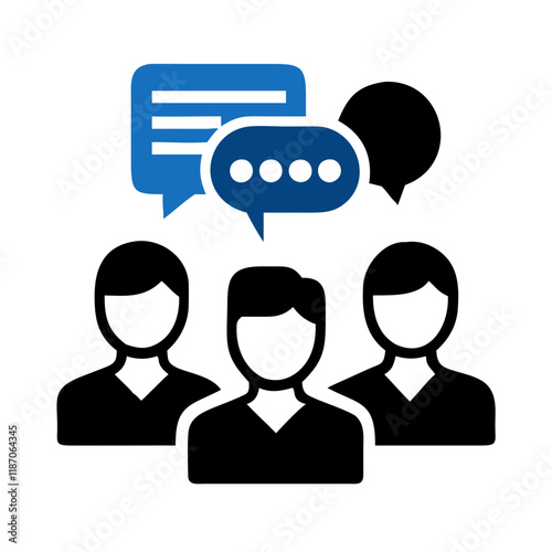 Team chat icon with speech bubbles
