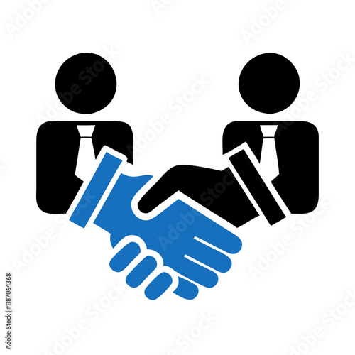 Business handshake icon with handshake