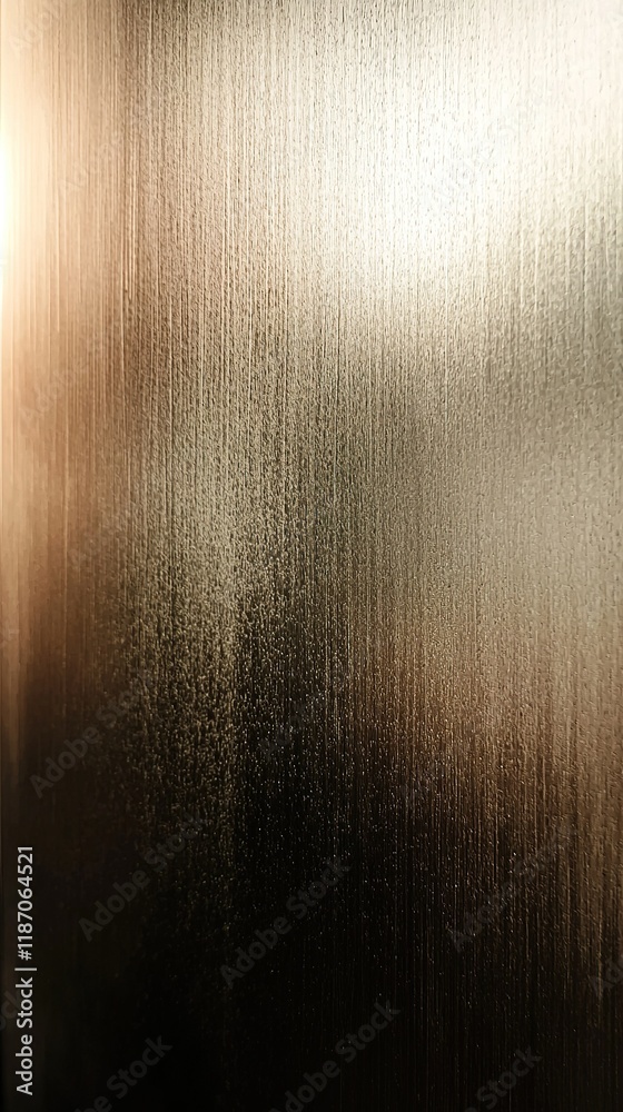 Obraz premium Brushed mocha mousse metallic panels reflecting soft highlights in natural light
