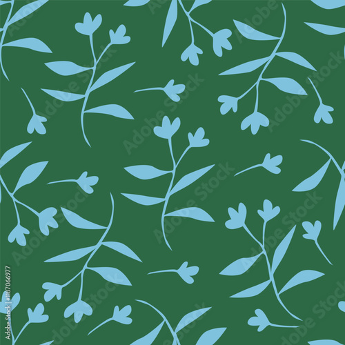 Cute hand drawn feminine seamless pattern with wildflowers