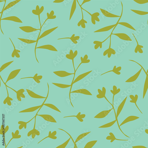 Cute hand drawn feminine seamless pattern with wildflowers