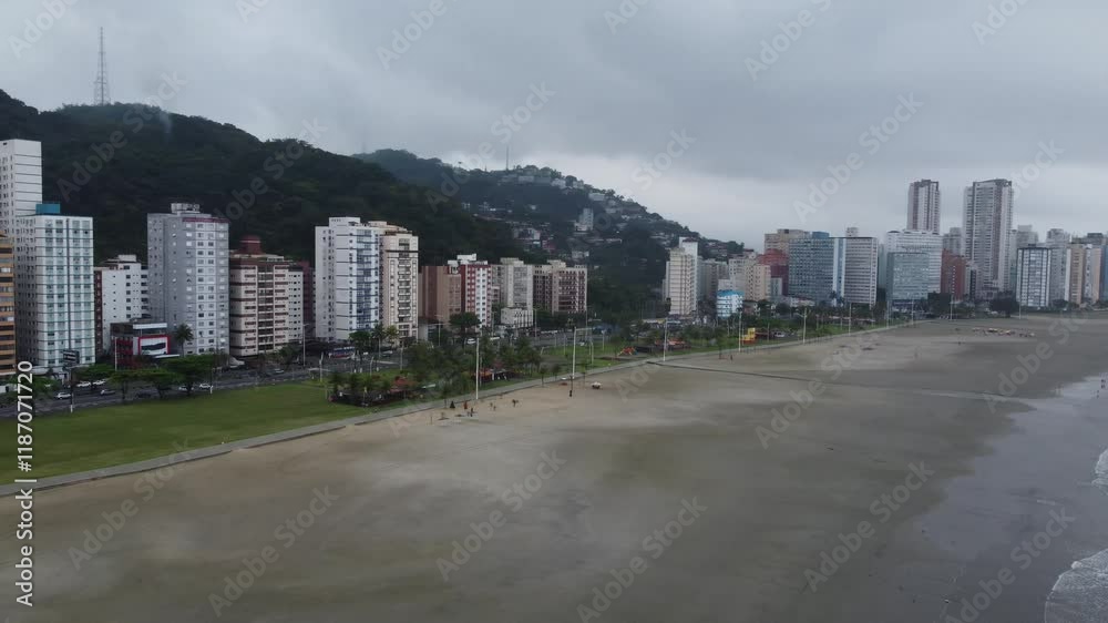 Rainy day in the coastal city of São Vicente Rainy day in the coastal city of São Vicente
