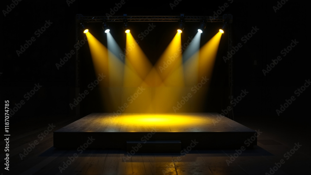 Spotlight on stage.