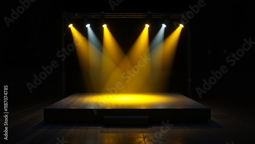 Obraz na płótnie Spotlight on stage. w salonie