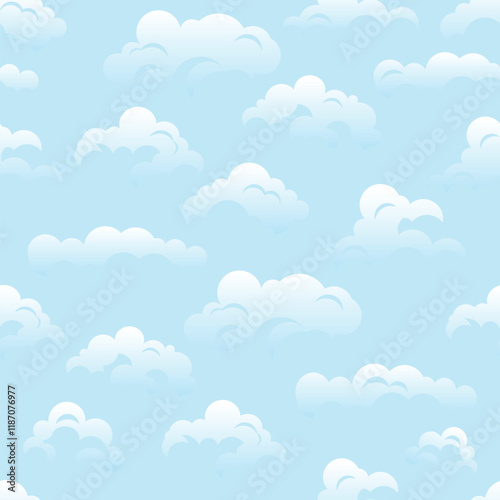 Clouds seamless pattern. Clouds in the sky.