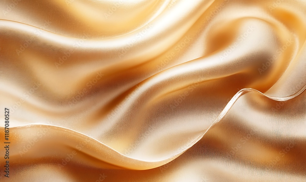 Luxury Fabric Background with Smooth, Shimmering Gold and Subtle Rippling Details Luxury Fabric Background with Smooth, Shimmering Gold and Subtle Rippling Details
