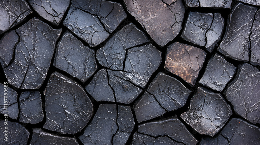 A close-up of cracked, dark surface resembling dried mud or asphalt, showcasing a textured pattern with varying shades of black and gray. A close-up of cracked, dark surface resembling dried mud or asphalt, showcasing a textured pattern with varying shades of black and gray.