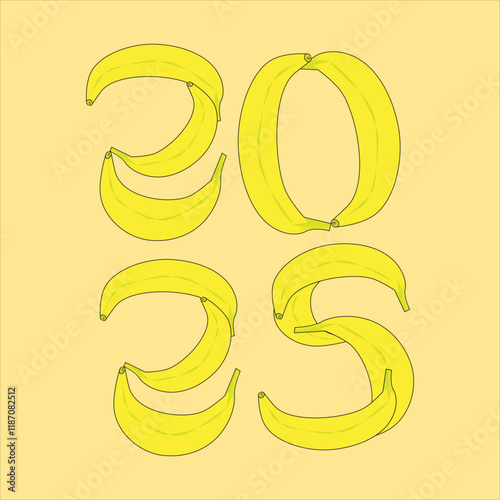 bananas that make up the number 2025