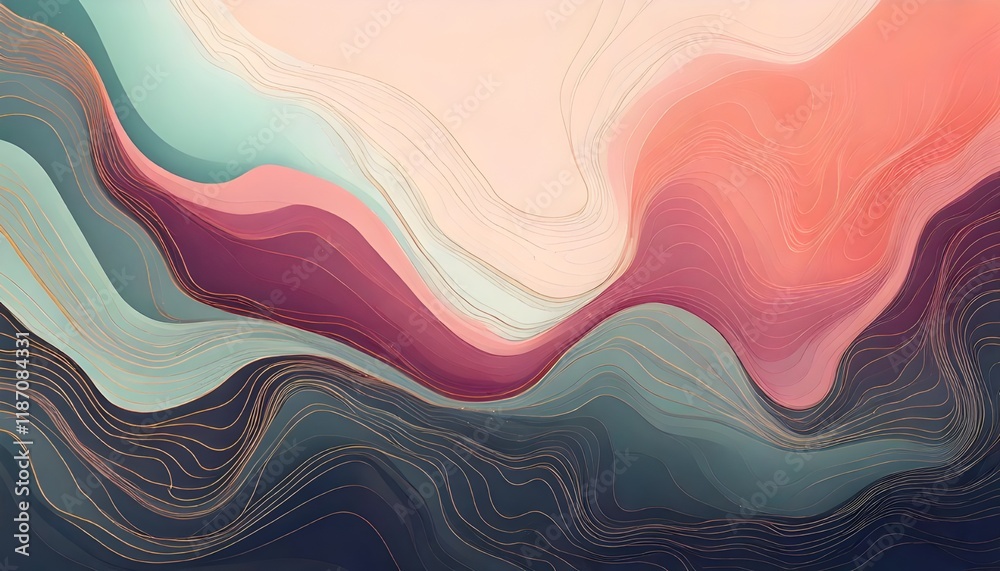 Obraz premium Abstract background Muted pastel tones Fluid