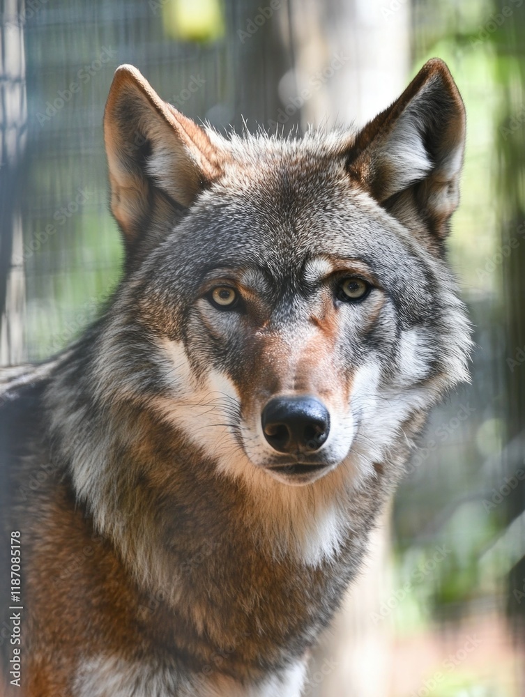 Obraz premium Wolf's Serene Gaze