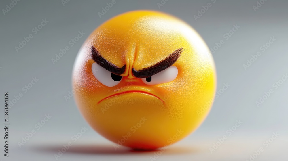 An Angry Yellow Egg Character Expressing Frustration