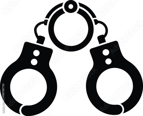 handcuffed icon silhouette,handcuffed vector icon