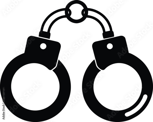 handcuffed icon silhouette,handcuffed vector icon