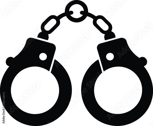 handcuffed icon silhouette,handcuffed vector icon