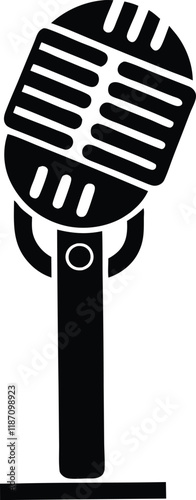 microphone silhouette,music microphone vector icon