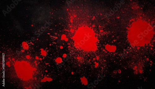 crimson spots splashes and dotted paint marks on a black historical past grunge texture of antique heritage